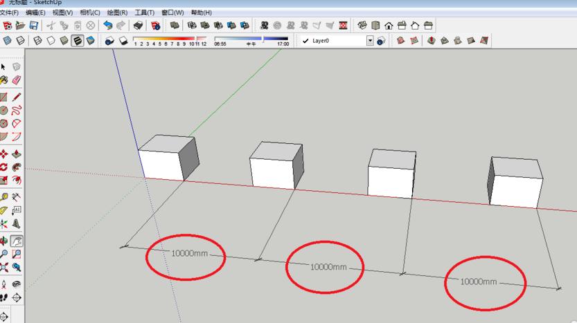 SketchUp教程 | 如何在SU和草圖大師中連續復制相同距離的多個物體？